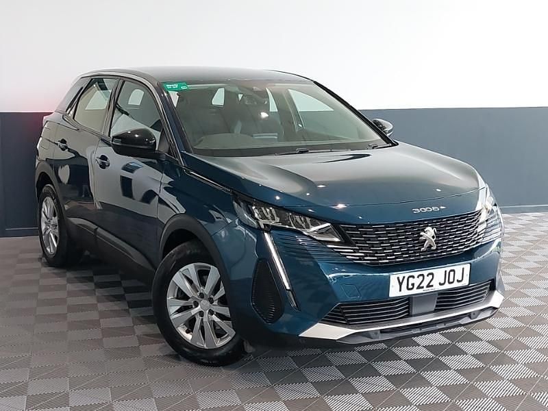 Blue Used 2022 Peugeot 3008 Active Premium SUV | £18,298 (Fair price) - Image 1/4
