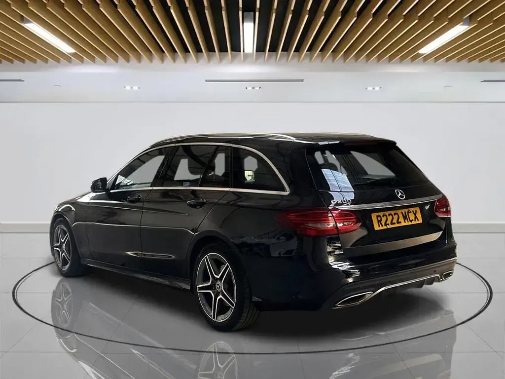 Used Mercedes C200 AMG line 198 HP (145 kW) 2019 Black Estate