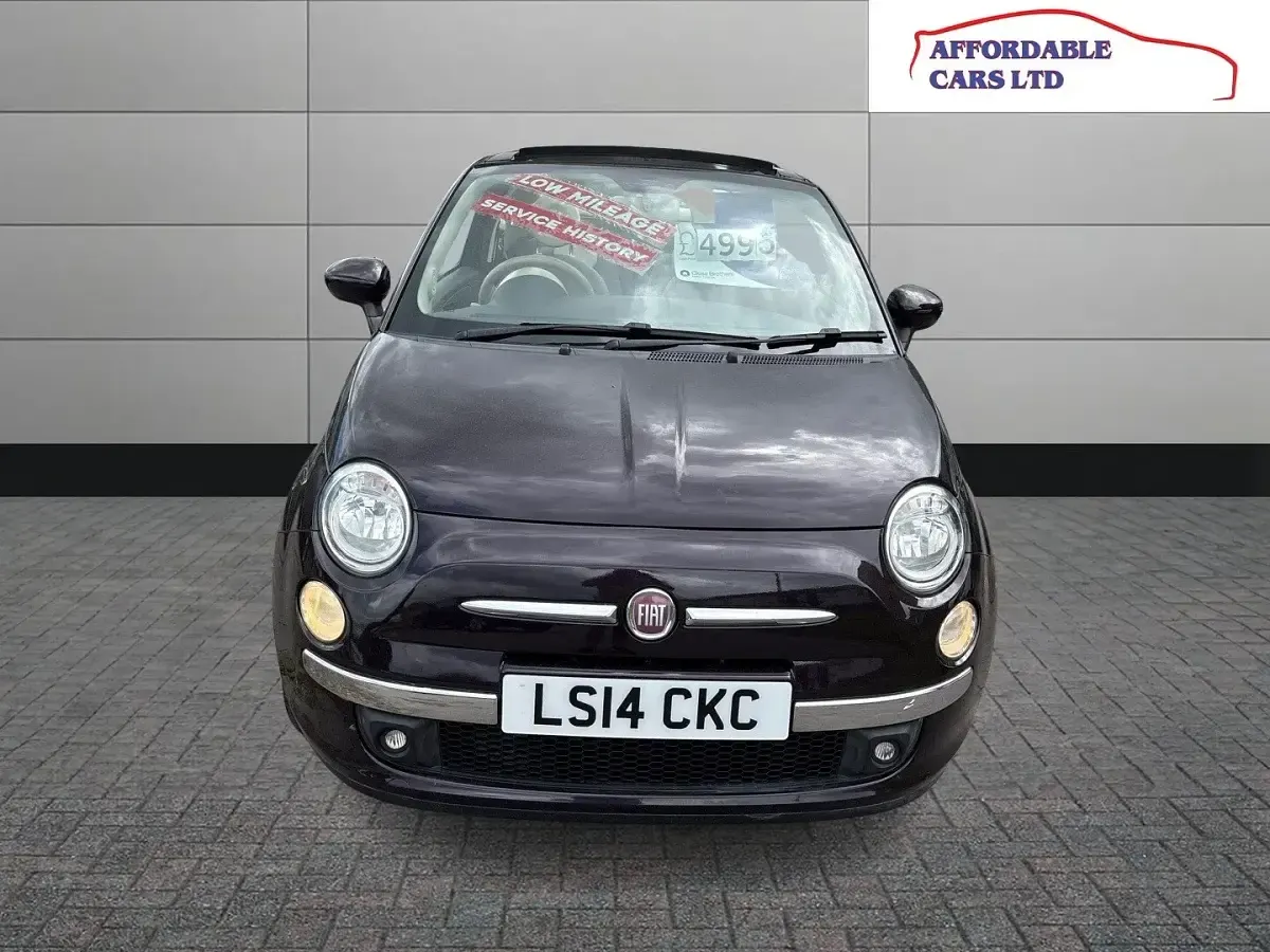 Used Fiat 500 Lounge 69 HP (50 kW) 2014 Purple Cabriolet