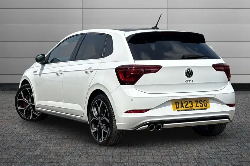 Used VW Polo GTI 207 HP (152 kW) 2023 Pure white with black roof Hatchback