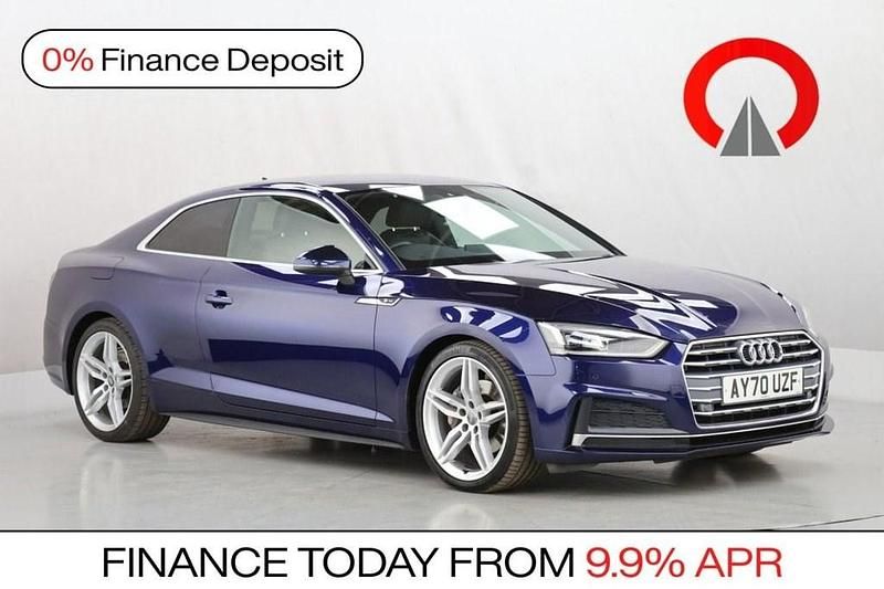Used Audi A5 S-Line 190 HP (139 kW) 2020 Blue Coupe