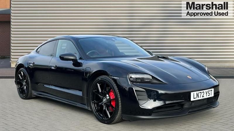 Black Used 2022 Porsche Taycan 4S Sedan | £51,298 (Fair price) - Image 1/4