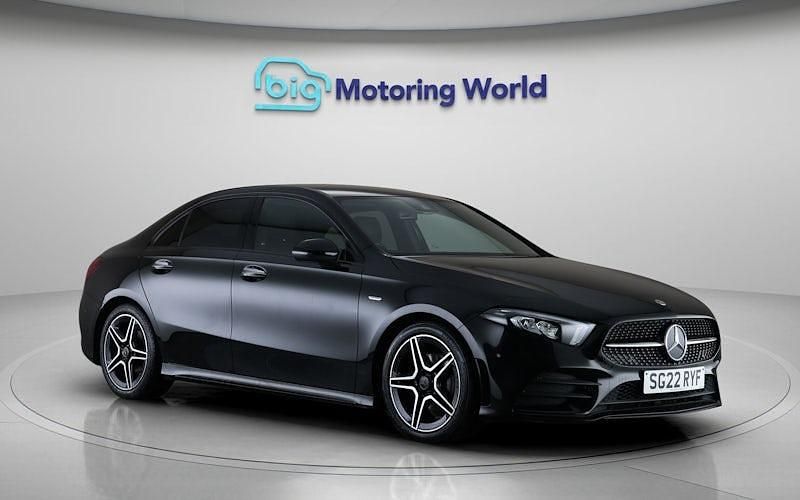 Used Mercedes A180 AMG line 136 HP (100 kW) 2022 Black Sedan