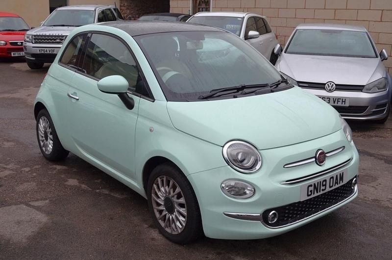 Green Used 2019 Fiat 500 Lounge Hatchback | £5,995 (Good price) - Image 1/4