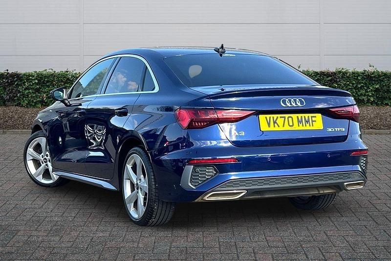 Used Audi A3 S-Line 110 HP (80 kW) 2021 Blue Sedan