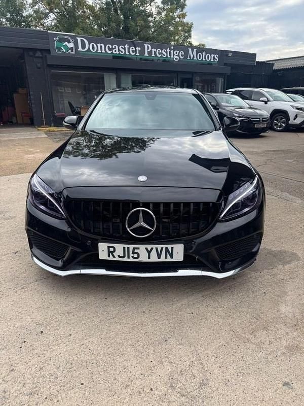 Black Used 2015 Mercedes C220 AMG line Sedan | £9,850 (Good price) - Image 1/4