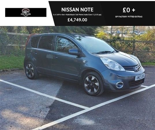 Blue Used 2012 Nissan Note N-TEC MPV | £4,749 (Fair price) - Image 1/1