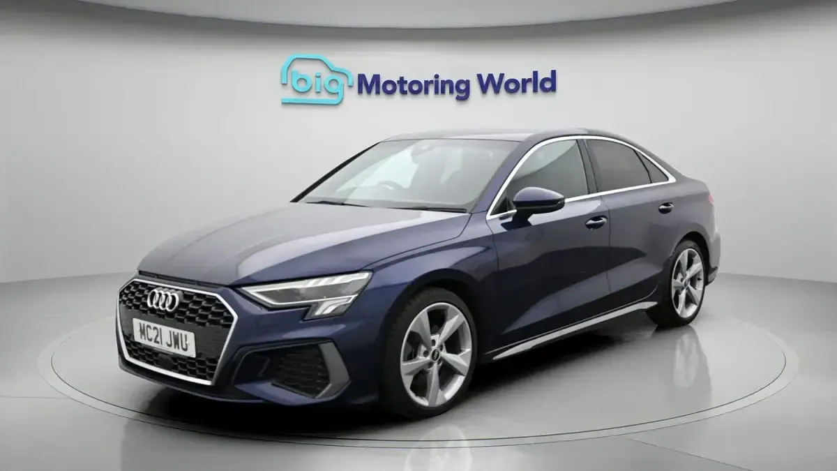 Used Audi A3 S-Line 150 HP (110 kW) 2021 Blue Sedan