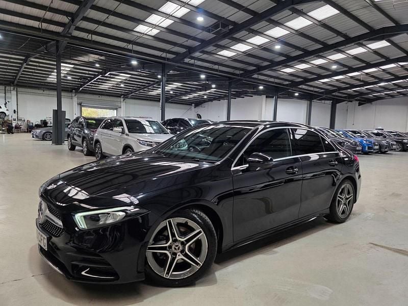 Black Used 2020 Mercedes A200 AMG line Sedan | £18,880 (Good price) - Image 1/4