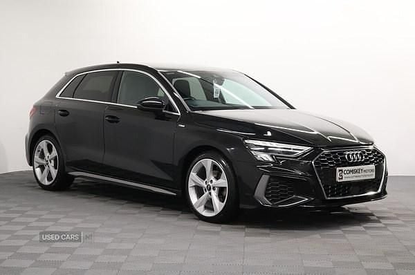 Black Used 2022 Audi A3 S-Line Hatchback | £23,495 (Expensive) - Image 1/4