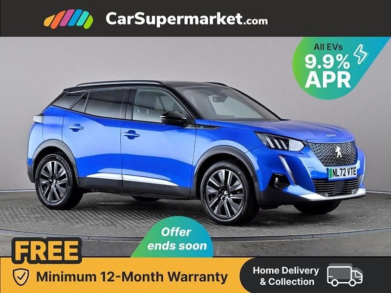 Blue Used 2022 Peugeot e-2008 Premium SUV | £15,447 (Fair price) - Image 1/3