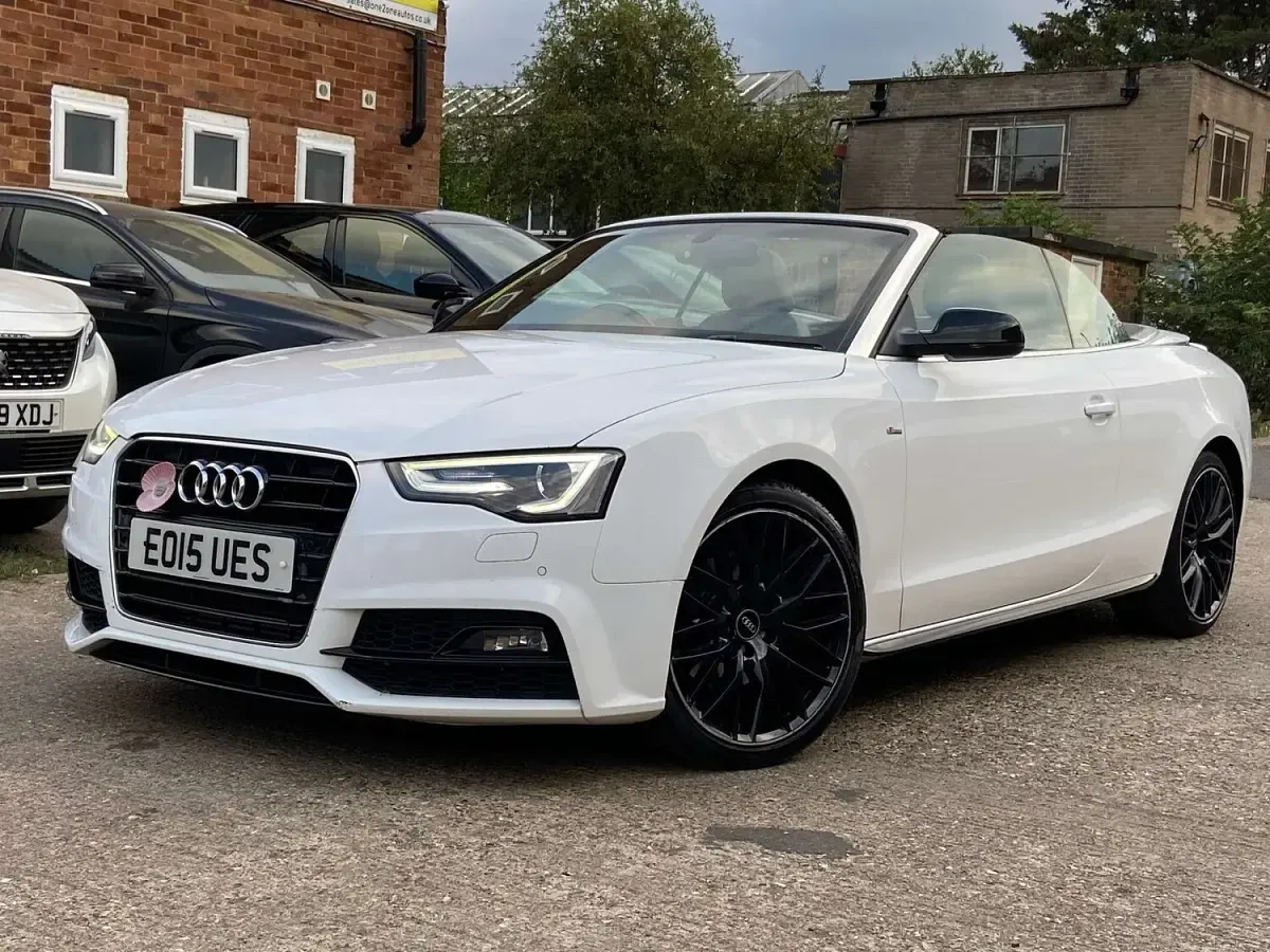 Used Audi A5 Cabriolet S-Line 177 HP (130 kW) 2015 White Cabriolet