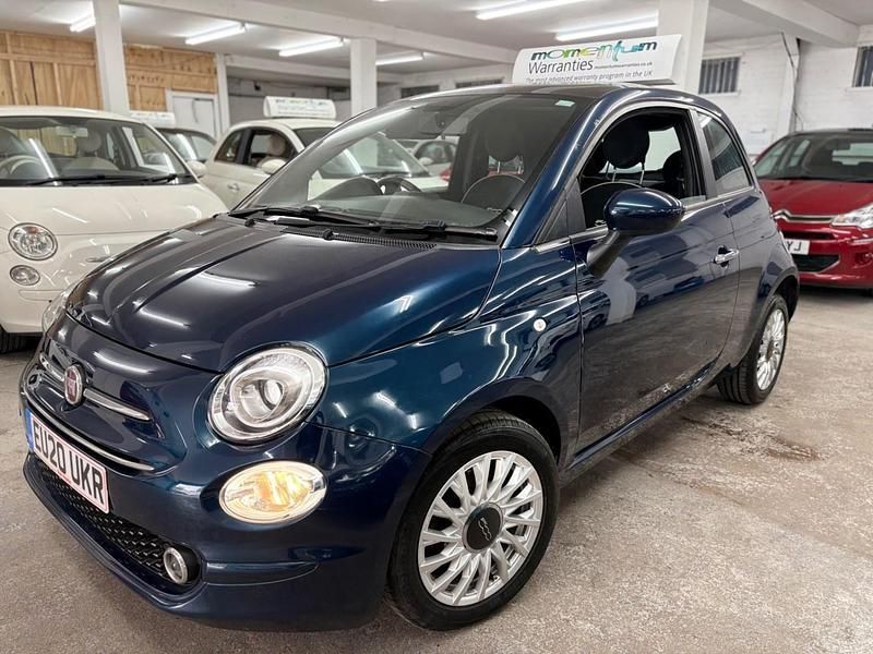 Blue Used 2020 Fiat 500 Lounge Hatchback | £7,995 (Fair price) - Image 1/4