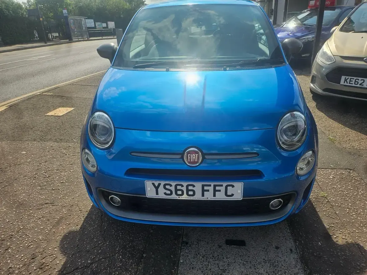 Used Fiat 500 S 69 HP (50 kW) 2016 Blue Hatchback