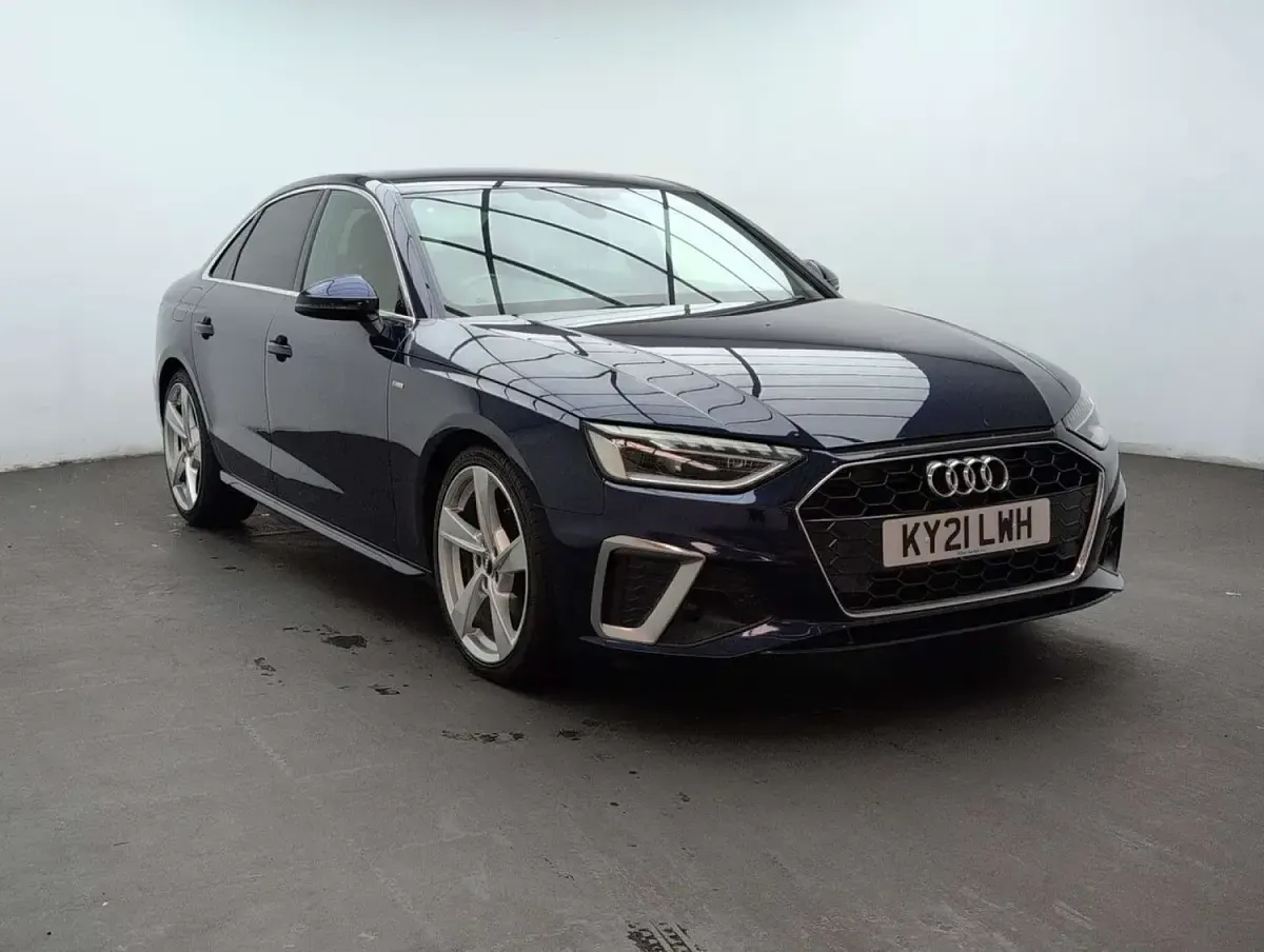 Used Audi A4 S-Line 150 HP (110 kW) 2021 Blue Sedan