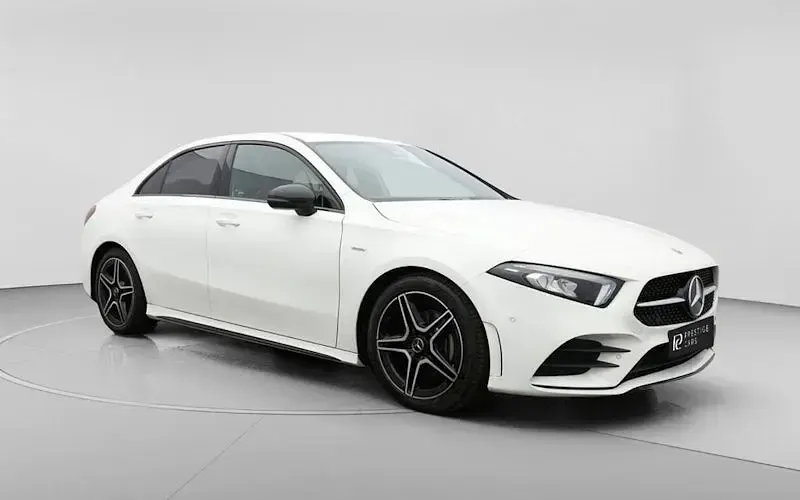 Used Mercedes A250 AMG line 218 HP (160 kW) 2021 White Sedan