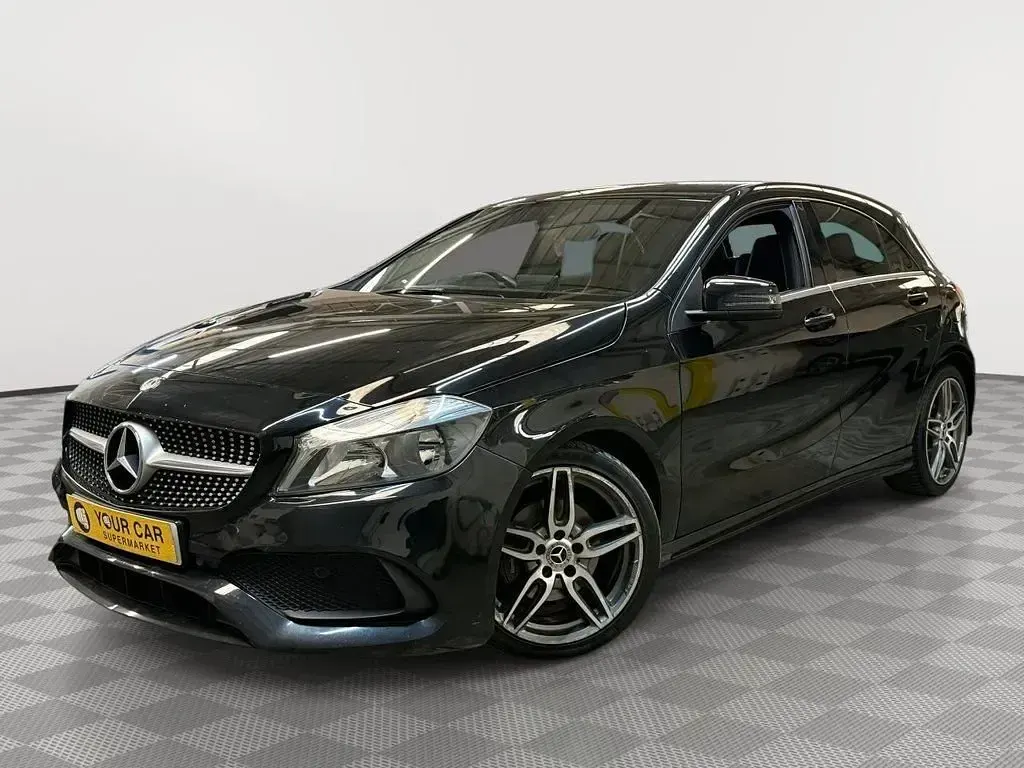 Used Mercedes A180 AMG Line Premium 122 HP (89 kW) 2016 Black Hatchback