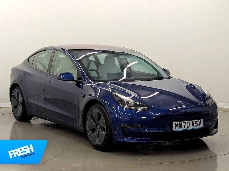 Used Tesla Model 3 Long Range AWD 366 kW (498 HP) 2020 Blue Sedan
