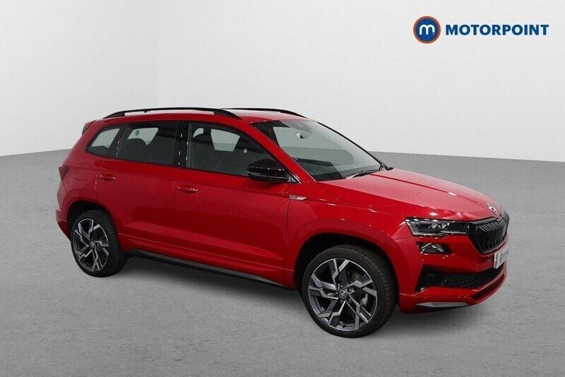 Red Used 2024 Skoda Karoq SportLine SUV | £26,299 (Good price) - Image 1/4