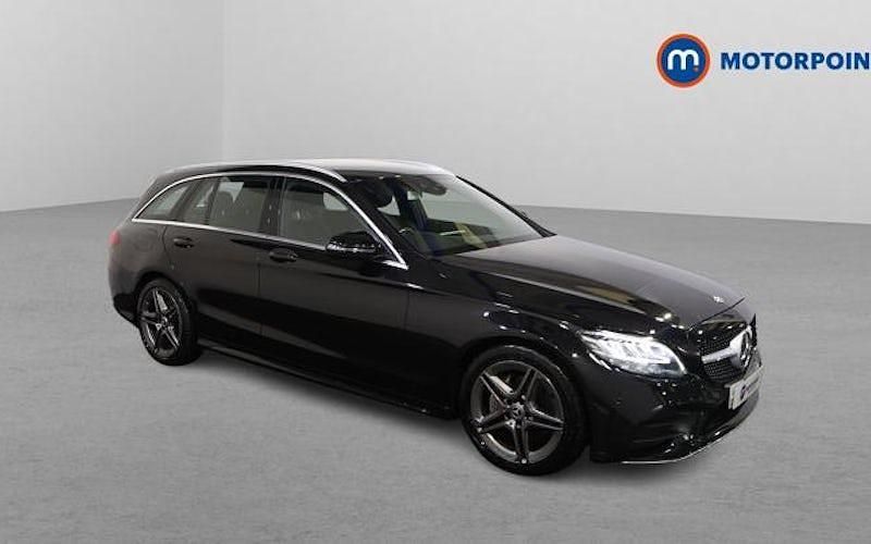 Used Mercedes C200 AMG line 184 HP (135 kW) 2019 Black Estate