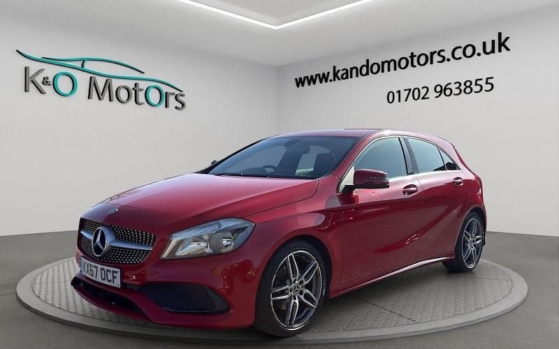 Used Mercedes A160 AMG line 102 HP (75 kW) 2017 Red Hatchback
