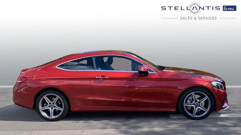 Used Mercedes C250 AMG line 201 HP (147 kW) 2017 Red Coupe