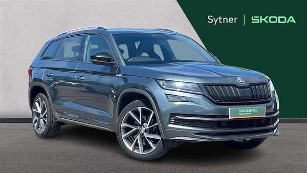 Quartz grey metallic Used 2018 Skoda Kodiaq SportLine SUV | £22,750 (Fair price) - Image 1/4