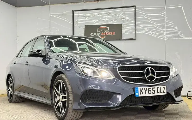 Used Mercedes E220 AMG 177 HP (130 kW) 2015 Blue Sedan