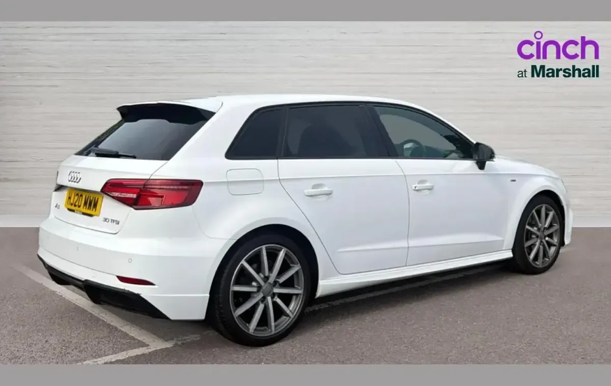 Used Audi A3 Black Edition 116 HP (85 kW) 2020 White Sedan