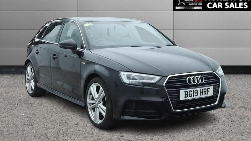Used Audi A3 Sportback S-Line 150 HP (110 kW) 2019 Black Hatchback