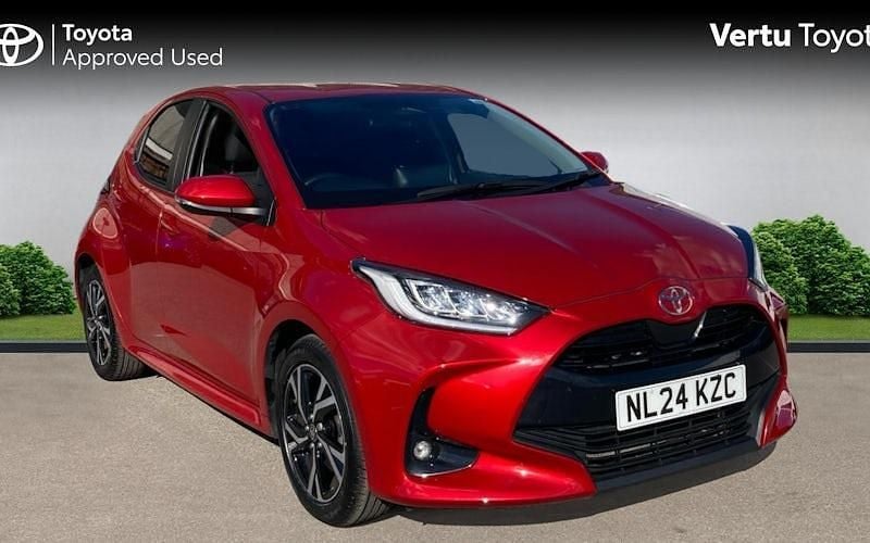 Red Used 2024 Toyota Yaris Hybrid Design Hatchback | £18,301 (Fair price) - Image 1/4