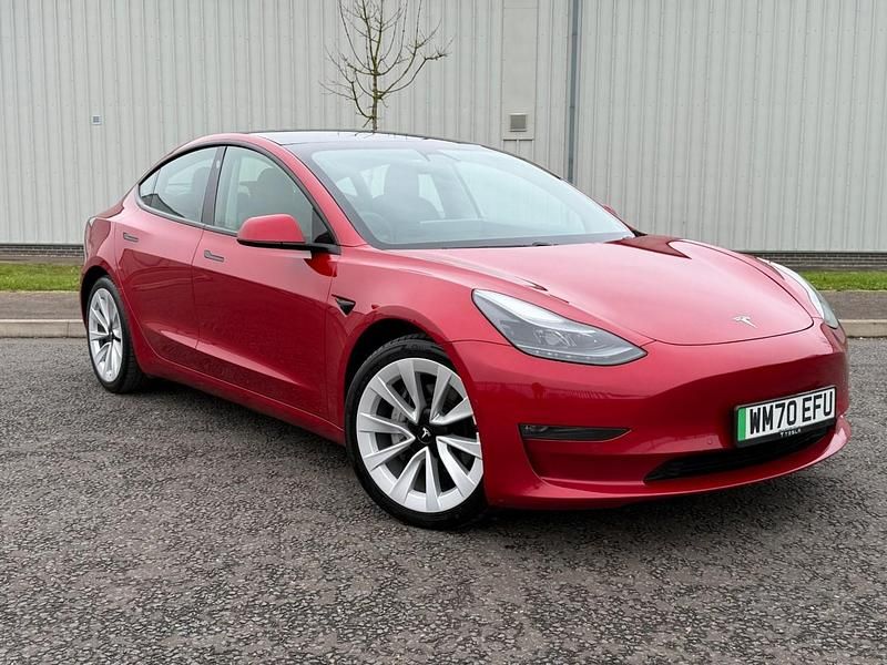 Red Used 2020 Tesla Model 3 Long Range AWD Sedan | £12,995 (A bit pricey) - Image 1/4