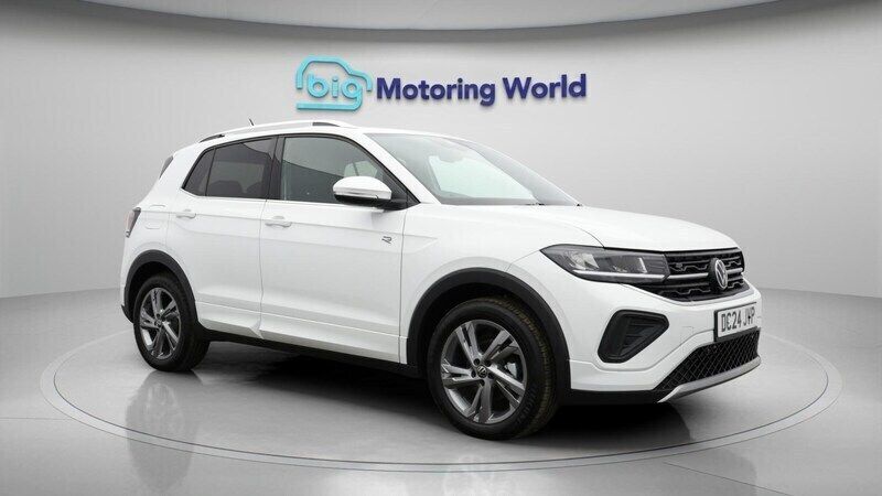 White New 2024 VW T-Cross R-line SUV | £23,600 (Good price) - Image 1/4