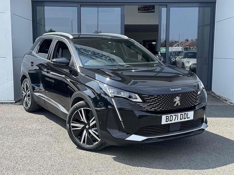 Black Used 2021 Peugeot 3008 GT SUV | £17,695 (Fair price) - Image 1/3