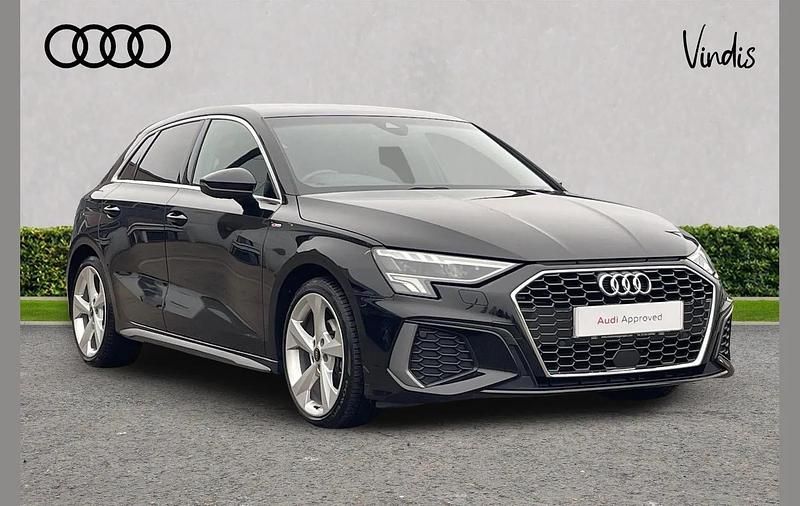 Used Audi A3 S-Line 147 HP (108 kW) 2022 Black Hatchback