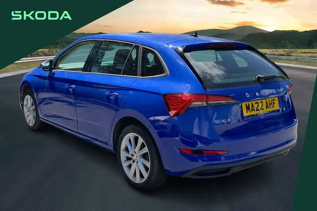 Used Skoda Scala SE L 94 HP (69 kW) 2022 Blue Hatchback