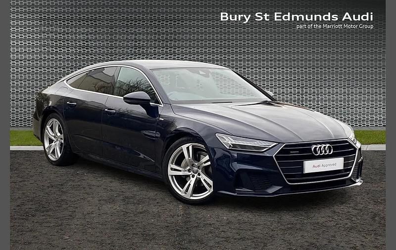 Used Audi A7 S-Line 200 HP (147 kW) 2020 Blue Sedan
