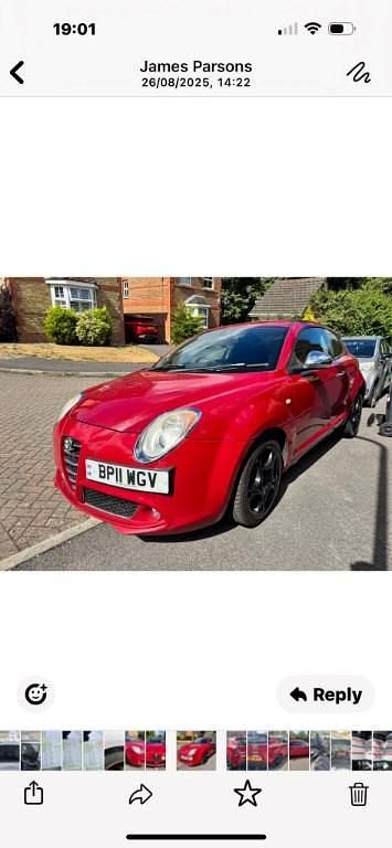 Used Alfa Romeo MiTo Distinctive 2011 Red Hatchback