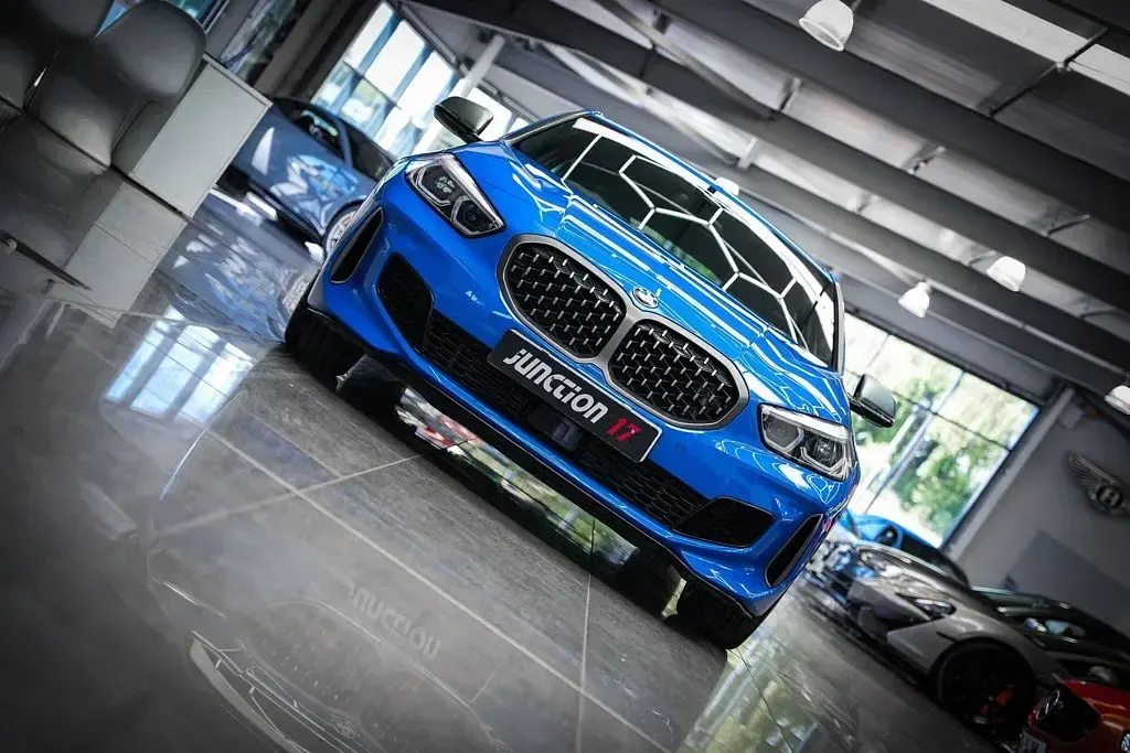 Used BMW M135 Sport Line 301 HP (221 kW) 2021 Blue Hatchback