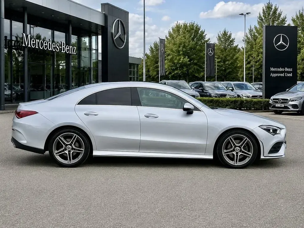 Used Mercedes CLA180 AMG line 136 HP (100 kW) 2021 Silver Coupe