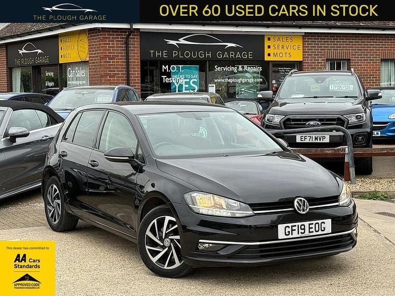Black Used 2019 VW Golf VII Match Hatchback | £12,495 (Fair price) - Image 1/4