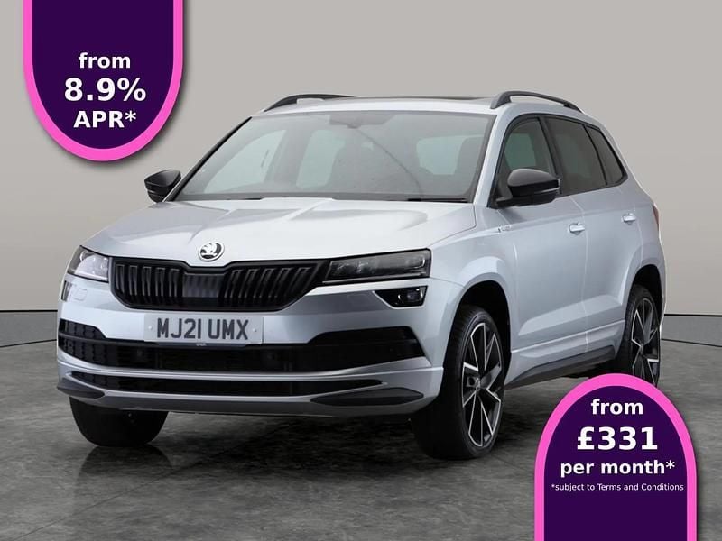Silver Used 2021 Skoda Karoq SportLine SUV | £22,124 (Fair price) - Image 1/4