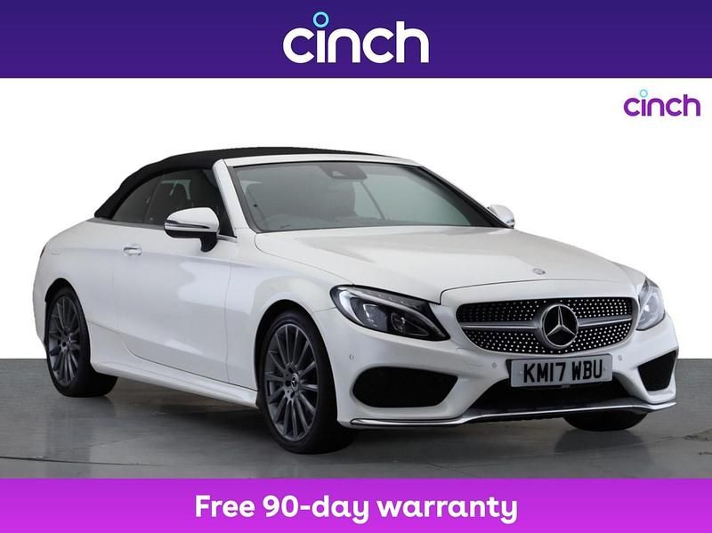 White Used 2017 Mercedes C250 AMG Line Premium Plus Cabriolet | £19,399 (Fair price) - Image 1/3