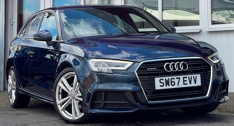Used Audi A3 Sportback S-Line 190 HP (139 kW) 2017 Blue Hatchback