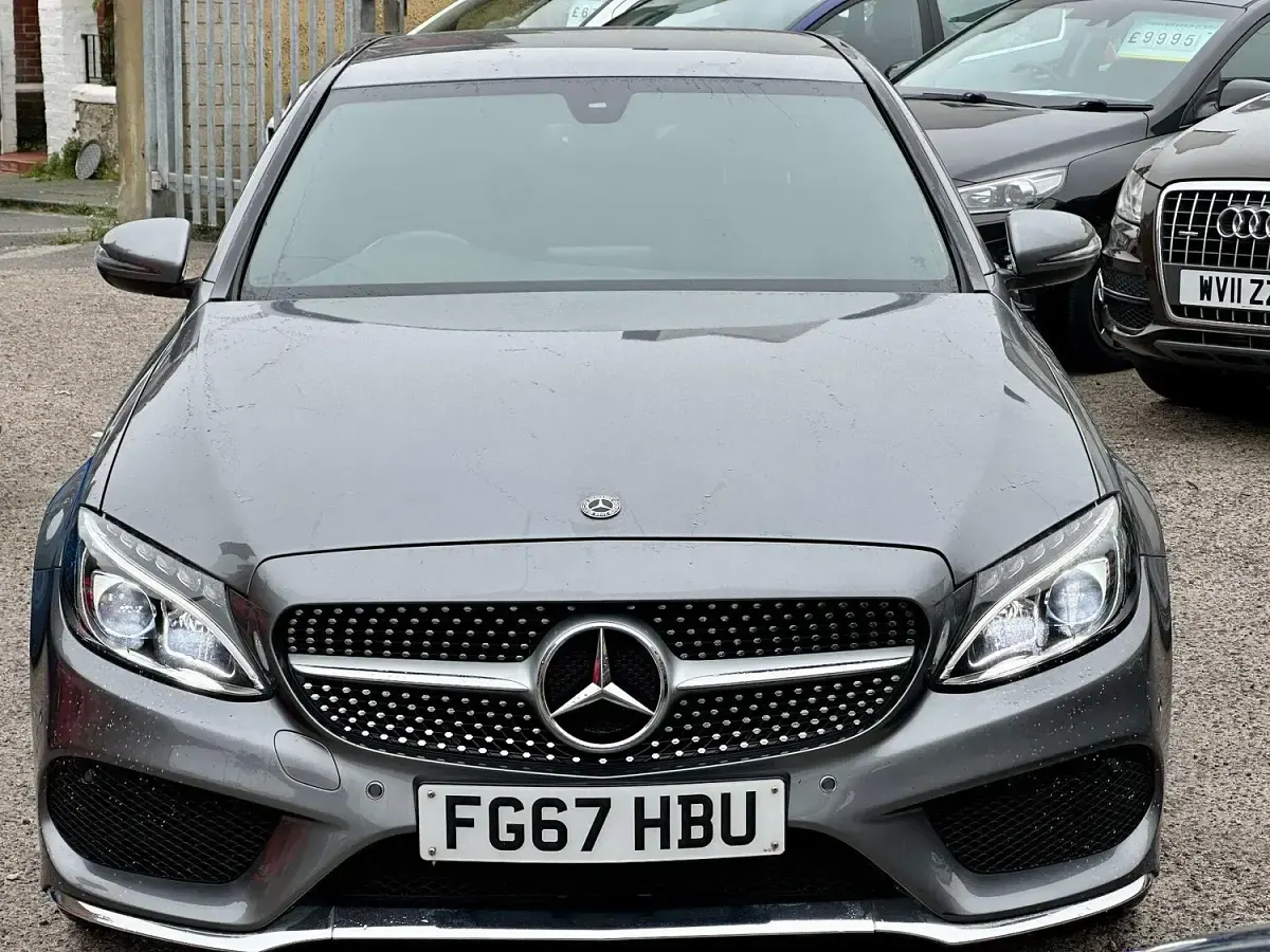 Used Mercedes C220 AMG line 170 HP (125 kW) 2017 Grey Sedan