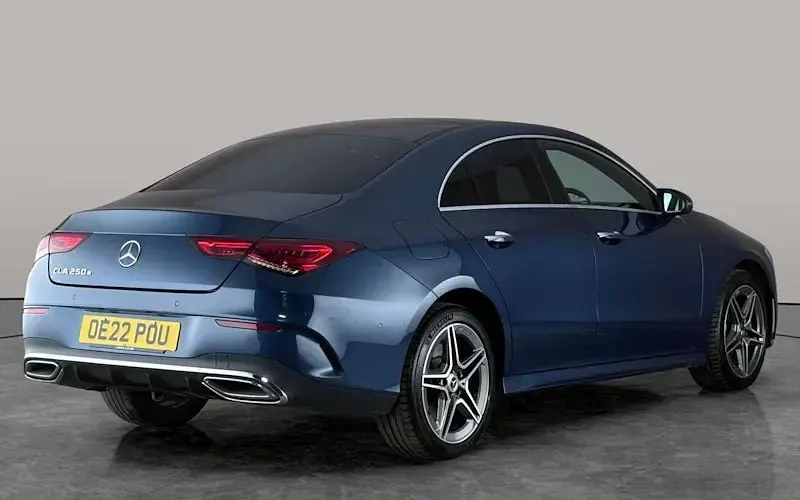 Used Mercedes E250 AMG line 218 HP (160 kW) 2022 Blue Sedan