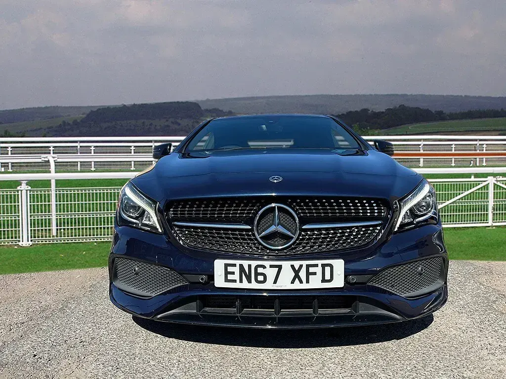 Used Mercedes CLA200 AMG line 136 HP (100 kW) 2018 Blue Coupe