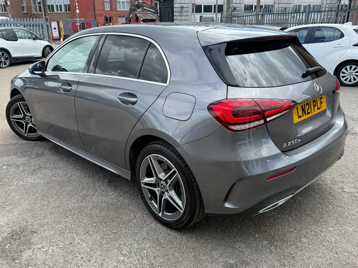 Used Mercedes A250 AMG line 214 HP (157 kW) 2021 Grey Hatchback