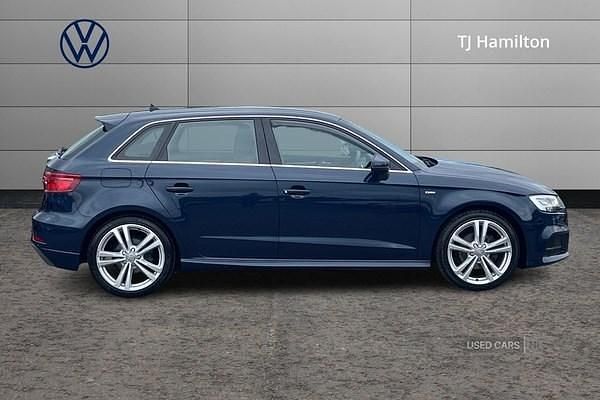 Used Audi A3 S-Line 150 HP (110 kW) 2019 Blue Hatchback