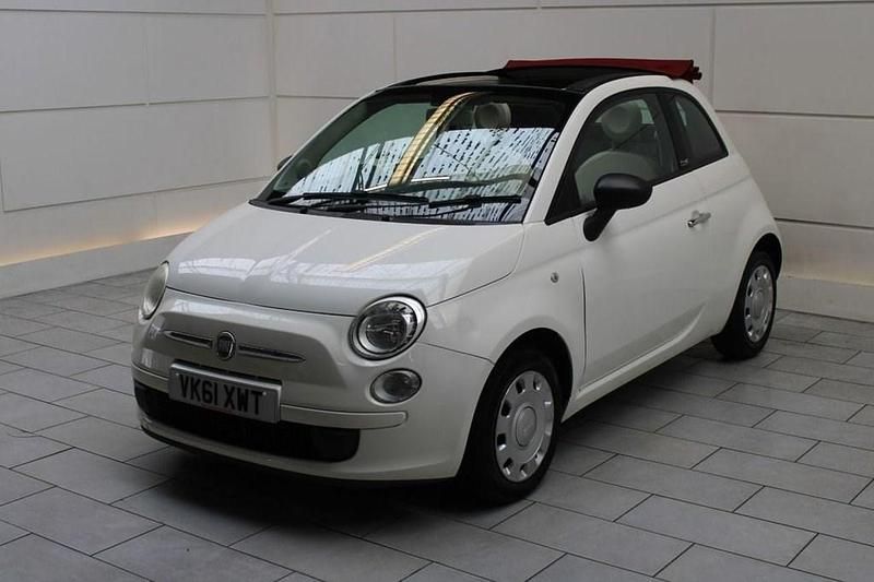 Used Fiat 500 Pop 85 HP (62 kW) 2011 White Cabriolet